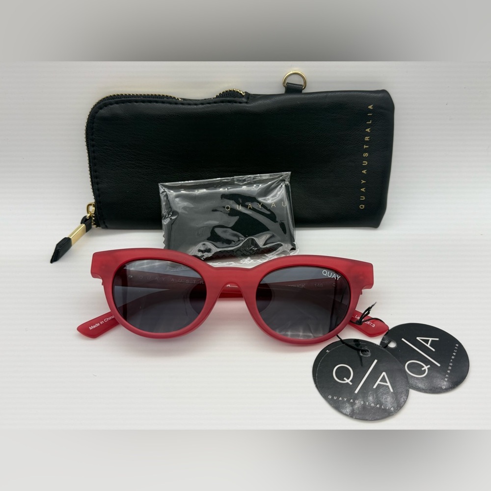 Quay Australia Red Frame Sunglasses